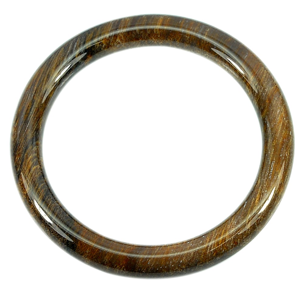 Natural Brown Petrified Wood 218.68 Ct. Unique Pattern Bangle 80 x 62 Mm. Gemstone From Thailand: Product ID: 819102080 Product Name: Natural Gemstones Weight: 218.68 CT. Size: 80 x 62 x 10.2 MM. Shape: Round Cabochon Color: Multi-Color Clarity:Opaque Luster: Good Gems Origin: Thailand Treatment: 
