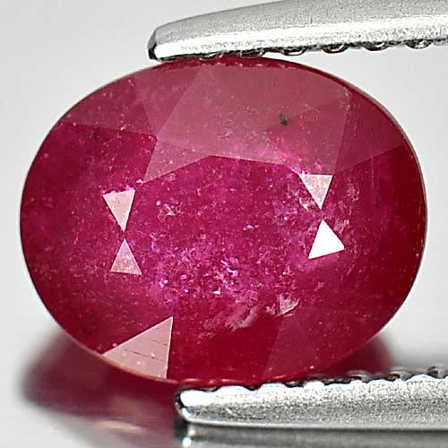 Purplish Red Ruby 2.50 Ct. Oval Shape 8.3 x 6.8 Mm. Natural Gemstone From Madagascar (1 of 3)