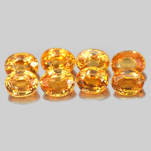Orange Spessartine Garnet 2.12 Ct. 8 Pcs. Oval Shape 4 x 3 Mm. Natural Gemstone From Namibia: Product ID: 802935229 Product Name: Natural Spessartine Weight: 2.12 CT. Size: 4 x 3 x 2 MM. Shape: Oval Color: Orange Clarity:VSI Luster: Very Good Gems Origin: Namibia Treatment: Unheated Crystal St