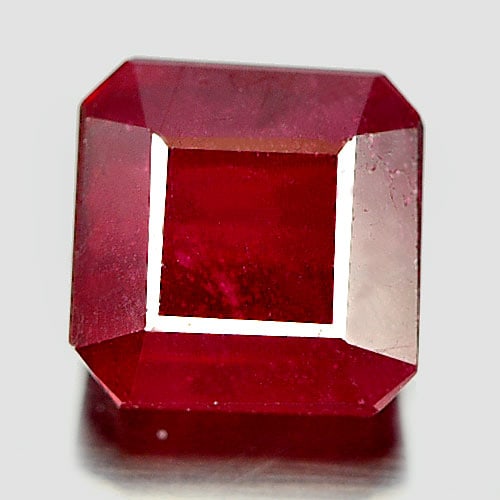 Natural Red Ruby 2.83 Ct. Octagon Shape 7.3 x 7.2 Mm. Gemstone From Madagascar (1 of 3)