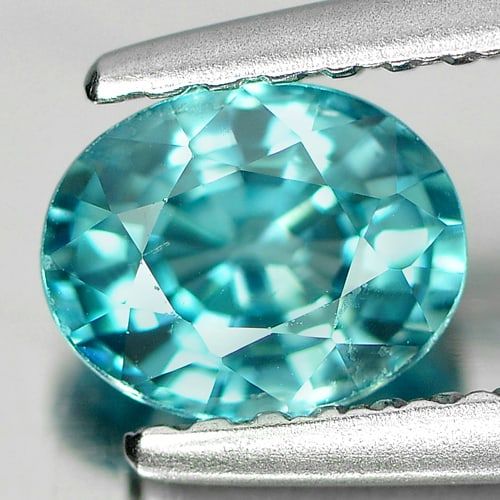 Natural Blue Zircon 0.98 Ct. Clean Oval Shape 6 x 5 Mm. Gemstone From Cambodia: Product ID: 807717738 Product Name: Natural Zircon Weight: 0.98 CT. Size: 6 x 5 x 3.3 MM. Shape: Oval Color: Blue Clarity:IF Luster: Good Gems Origin: Cambodia Treatment: Heated Crystal Structure: Tet