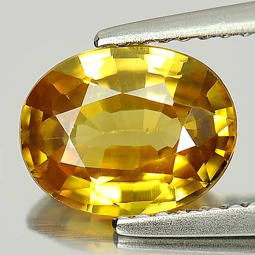 Yellow Zircon 2.51 Ct. VVS Oval Shape 9 x 7.1 Mm. Natural Gemstone From Cambodia: Product ID: 807729722 Product Name: Natural Zircon Weight: 2.51 CT. Size: 9 x 7.1 x 3.7 MM. Shape: Oval Color: Yellow Clarity:VVS Luster: Very Good Gems Origin: Cambodia Treatment: Heated Crystal Stru