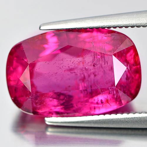 Redish Pink Tourmaline 6.86 Ct. Octagon Shape 13.8 x 9 Mm. Natural Gemstone From Nigeria: Product ID: 807234566 Product Name: Natural Tourmaline Weight: 6.86 CT. Size: 13.8 x 9 x 6.9 MM. Shape: Octagon Color: Redish Pink Clarity:SI1 Luster: Good Gems Origin: Nigeria Treatment: Unheated Cry
