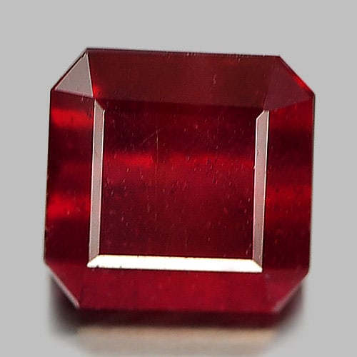 Red Ruby 2.68 Ct. Octagon Shape 6.9 x 6.8 Mm. Natural Gemstone From Madagascar (1 of 3)
