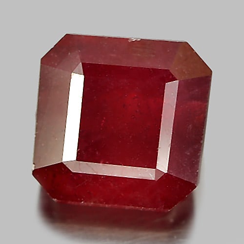 Natural Red Ruby 2.57 Ct. Octagon Shape 6.8 x 6.7 Mm. Gemstone From Madagascar (1 of 3)