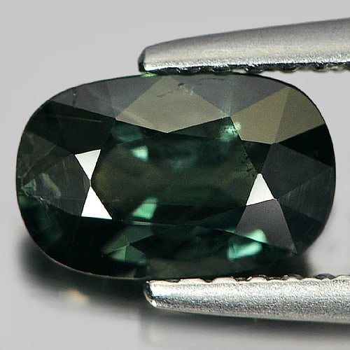 Green Sapphire 1.46 Ct. Cushion Shape 8.1 x 5.2 Mm. Natural Gemstone From Thailand (1 of 3)