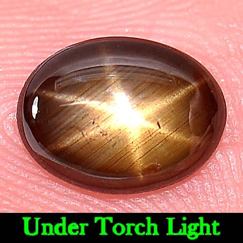 Natural Golden Star Sapphire 1.18 Ct. Oval Cabochon Shape 7.7 x 5.9 Mm. Gemstone From Thailand: Product ID: 806158150 Product Name: Natural Star Sapphire Weight: 1.18 CT. Size: 7.7 x 5.9 x 2.4 MM. Shape: Oval Cabochon Color: Yellow Clarity:Opaque Luster: Good 6 Rays Star Gems Origin: Thailand Tr
