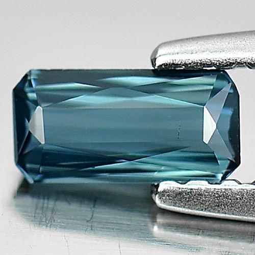 Natural Blue Indicolite Tourmaline 0.32 Ct. VVS Octagon Shape 6 x 3 Mm. Unheated Gemstone From (1 of 3)