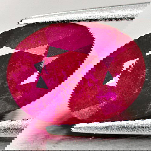 Purplish Pink Ruby 4.84 Ct. Oval Shape 10.7 x 8 Mm. Natural Gemstone From Madagascar (1 of 3)