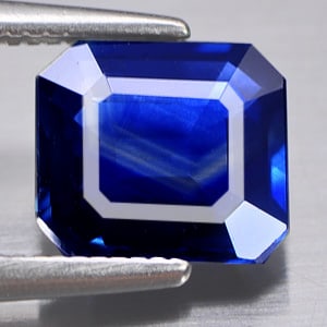 Natural Blue Sapphire 1.86 Ct. Clean Octagon Shape 7.7 x 7 Mm. Gemstone From Thailand: Product ID: 806009130 Product Name: Natural Blue Sapphire Weight: 1.86 CT. Size: 7.7 x 7 x 3 MM. Shape: Octagon Color: Blue Clarity:IF Luster: Good Gems Origin: Thailand Treatment: Heated Crystal Stru
