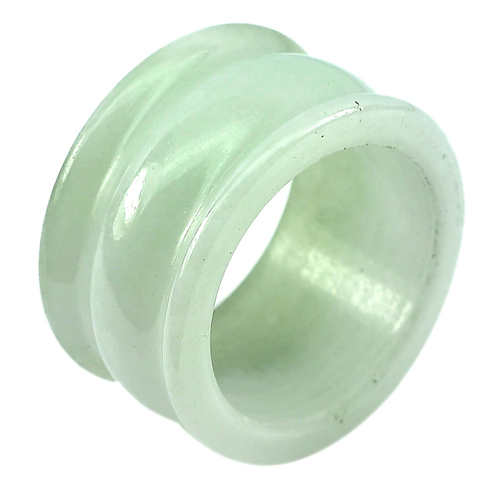 Natural Green white Jade 42.29 Ct. Round Shape Ring Size 10 Gemstone From Thailand: Product ID: 819812828 Product Name: Natural Jade Weight: 42.29 CT. Size: 26 x 19 x 14 MM. Shape: Round Cabcohon Color: Green Clarity:Opaque Luster: Good Gems Origin: Thailand Treatment: Unheated Cryst