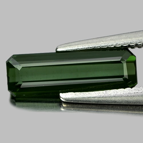 Green Tourmaline 1.04 Ct. Octagon Shape 11 x 3.5 Mm. Unheated Natural Gemstone From Nigeria (1 of 3)