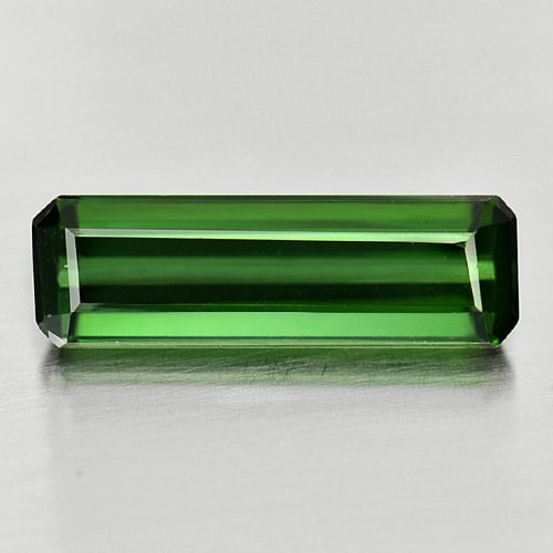 Green Tourmaline 1.75 Ct. Octagon Shape 13 x 4 Mm. Natural Gemstone From Nigeria (1 of 3)