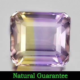 Natural Bi Color Ametrine 4.70 Ct. VVS Octagon Shape 9.7 x 8.7 Mm. Unheated Gemstone From Bolivia (1 of 3)