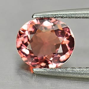 Natural Peach Pink Tourmaline 1.09 Ct. VVS Oval Shape 7 x 6.2 Mm. Unheated Gemstone (1 of 3)