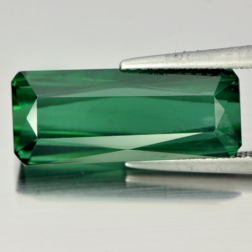 Certified Natural Bluish Green Tourmaline 8.49Ct. Clean Octagon Shape 17.91 X 7.40 Mm. Unheated (1 of 3)