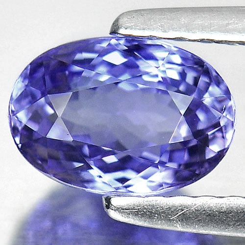 Certified Violetish Blue Tanzanite  1.13 Ct. Clean Oval Shape 7.34 x 5.15 Mm. Natural Gemstone From (1 of 3)