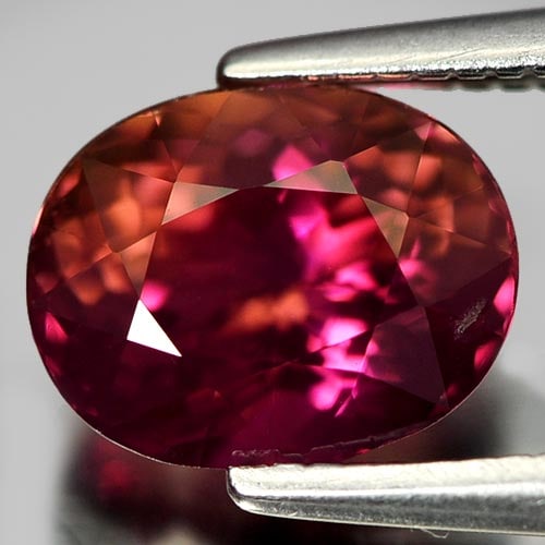 Natural Purplish Red Tourmaline 1.59 Ct. Clean Oval Shape 7.8 x 6.2 Mm. Gemstone From Nigeria (1 of 3)