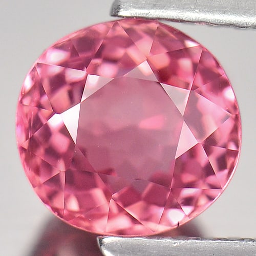 Pink Tourmaline 1.91 Ct. Round Shape 7.4 Mm. Natural Gemstone Unheated From Nigeria: Product ID: 807249913 Product Name: Natural Tourmaline Weight: 1.91 CT. Size: 7.4 x 7.4 x 5.2 MM. Shape: Round Color: Pink Clarity:VSI Luster: Very Good Gems Origin: Nigeria Treatment: Unheated Crysta