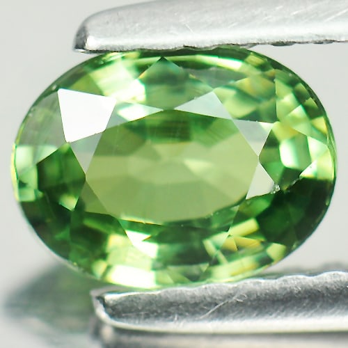 Natural Green Demantoid Garnet 0.96 Ct. VVS Oval Shape 7 x 5.2 Mm. Gemstone Unheated From Madagascar: Product ID: 802929787 / Product Name: Natural Demantoid / Weight: 0.96 CT. / Size: 7 x 5.2 x 3 MM. / Shape: Oval / Color: Green / Clarity:VVS / Luster: Very Good / Gems Origin: Madagascar / Treatment: