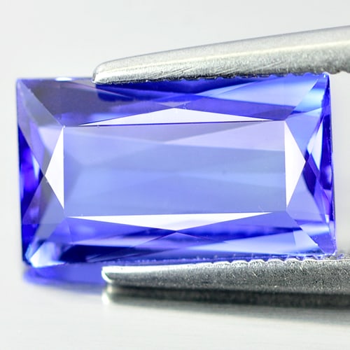 Natural Violetish Blue Tanzanite 2.21 Ct. Clean Baguette Shape 10.8 x 6.4 Mm. Gemstone From Tanzania: Product ID: 807006464 / Product Name: Natural Tanzanite / Weight: 2.21 CT. / Size: 10.8 x 6.4 x 3.2 MM. / Shape: Baguette / Color: Violetish Blue / Clarity:IF / Luster: Very Good / Gems Origin: Tanzan
