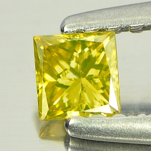 Natural Yellow Diamond 0.18 Ct. Square Princess Cut Size 3.2 Mm: Product ID: 802103860 / Product Name: Natural Enhanced Diamond / Weight: 0.18 CT. / Size: 3.2 x 3.2 x 2.2 MM. / Shape: Square Princess Cut / Color: Yellow / Clarity:SI1 / Luster: Scintillating / Gems