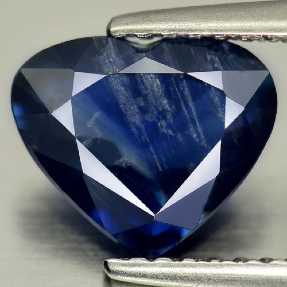 Blue Sapphire 1.71 Ct. Oval Shape 7.4 x 8.7 Mm. Natural Gemstone From Thailand Heated Only: Product ID: 806011850 / Product Name: Natural Blue Sapphire / Weight: 1.71 CT. / Size: 7.4 x 8.7 x 3.5 MM. / Shape: Heart / Color: Blue / Clarity:VSI / Luster: Good / Gems Origin: Thailand / Treatment