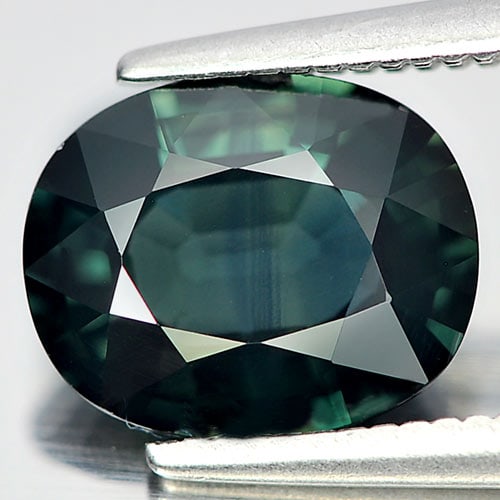 Bluish Green Sapphire 2.06 Ct Clean Cushion Shape 8.9 x 7.1 Mm. Natural Gemstone From Thailand (1 of 3)