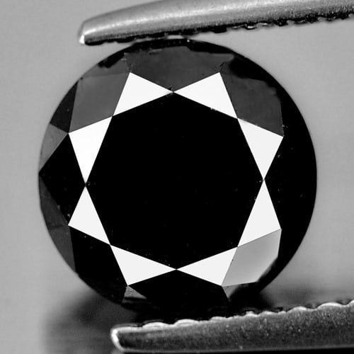 Black Diamond 2.16 Ct. Round Brilliant Cut Size 7.4 Mm. Natural: Product ID: 802102113 / Product Name: Natural Enhanced Diamond / Weight: 2.16 CT. / Size: 7.4 x 7.4 x 5.3 MM. / Shape: Round Brilliant Cut / Color: Black / Clarity:Opaque / Luster: Good / Gems Origin: