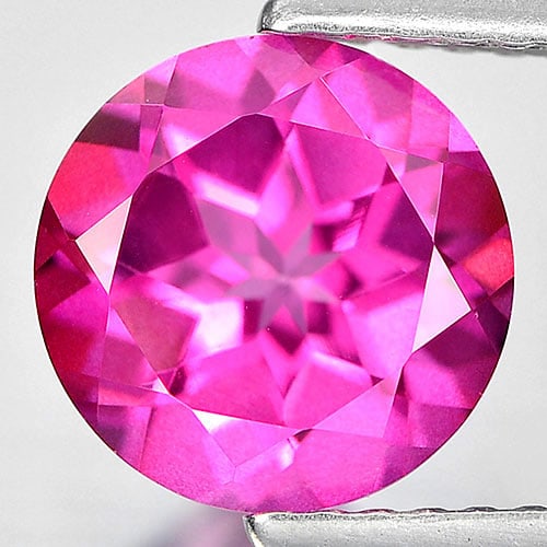 Pink Topaz 3.22 Ct. Clean Round Shape Size 9 Mm. Natural Gemstone From Brazil: Product ID: 807167158 / Product Name: Natural Blue Topaz / Weight: 3.22 CT. / Size: 9 x 9 x 6 MM. / Shape: Round / Color: Pink / Clarity:IF / Luster: Good / Gems Origin: Brazil / Treatment: Treated / 