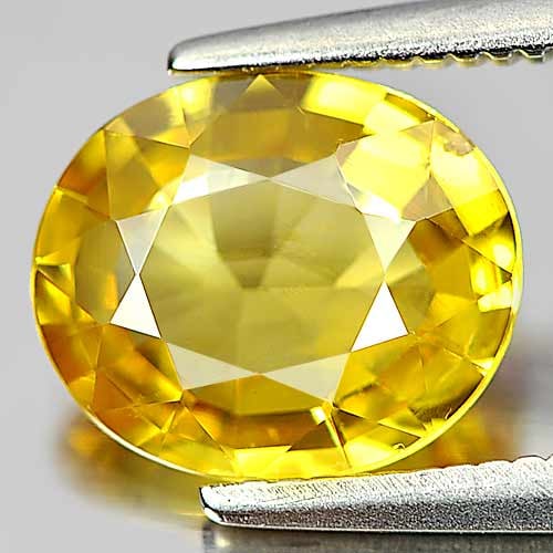Yellow Sapphire 1.91 Ct. Oval Shape 8.7 x 7.3 x 3.4 Mm. Natural Gemstone From Thailand: Product ID: 806151535 / Product Name: Natural Yellow Sapphire / Weight: 1.91 CT. / Size: 8.7 x 7.3 x 3.4 MM. / Shape: Oval / Color: Yellow / Clarity:VSI / Luster: Very Good / Gems Origin: Thailand / T