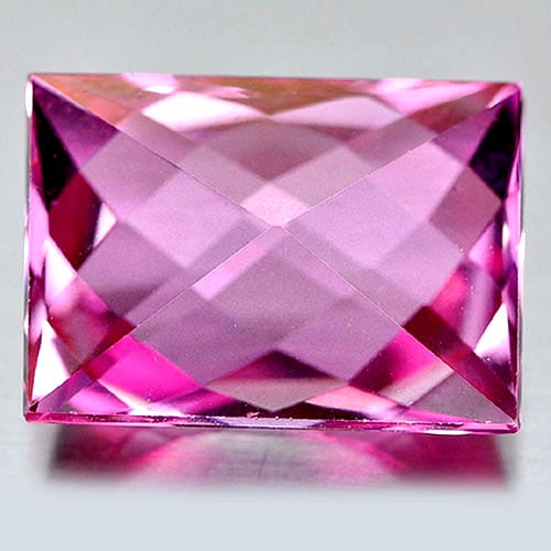 Pink Topaz 9.49 Ct. Clean Baguette Shape Fancy Cut 13.9 x 10 Mm Natural Gemstone (1 of 3)