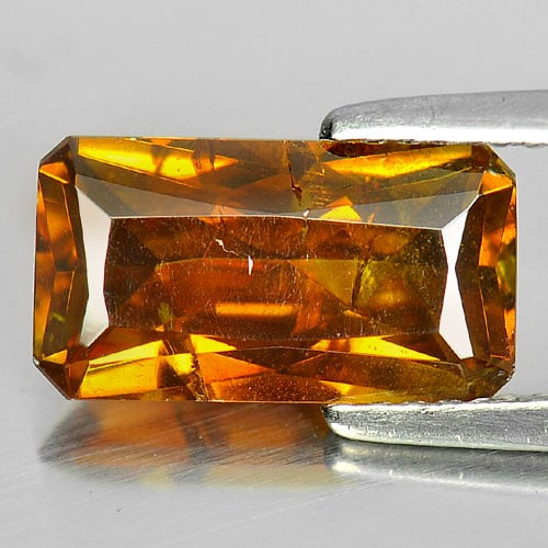 Certified Yellow Sphalerite 3.16 Ct Octagon Shape 6.30 x 11.54 Mm. Natural Gemstone Unheated (1 of 3)