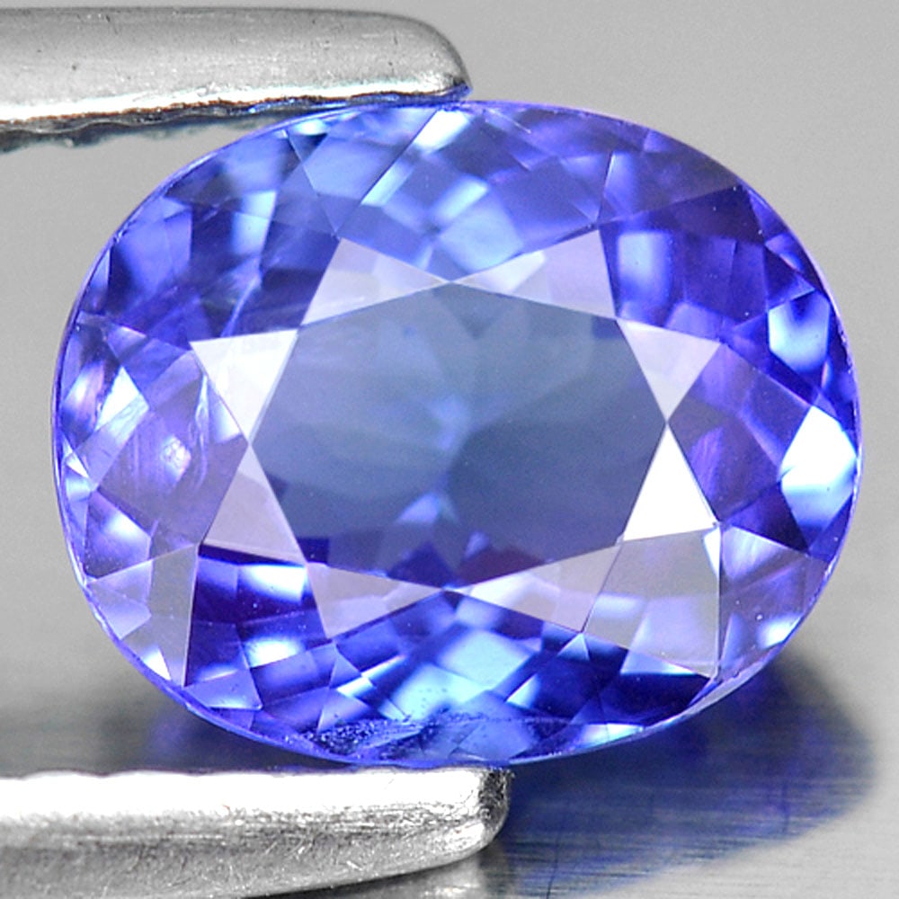 Violetish Blue Tanzanite 1.30 Ct. Oval Shape 7.5 x 6.2 Mm. Natural Gemstone From Tanzania (1 of 3)