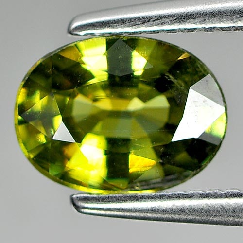 Demantoid Garnet Green 0.86 Ct. Oval Shape 7.3 x 5.5 Mm. Natural Gemstone Unheated: Product ID: 802929797 / Product Name: Natural Demantoid / Weight: 0.86 CT. / Size: 7.3 x 5.5 x 3.3 MM. / Shape: Oval / Color: Green / Clarity:VSI / Luster: Very Good / Gems Origin: Madagascar / Treatm