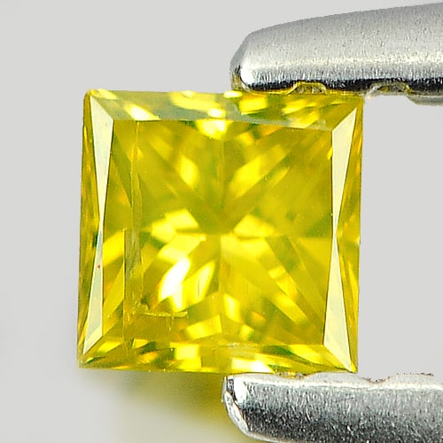 Yellow Diamond 0.17 Ct. Good Color Square Princess Cut 2.8 x 2.8 x 1.9 Mm. Natural: Product ID: 802103530 / Product Name: Natural Enhanced Diamond / Weight: 0.17 CT. / Size: 2.8 x 2.8 x 1.9 MM. / Shape: Square Princess Cut / Color: Yellow / Clarity:SI1 / Luster: Good / Gems Origin: B