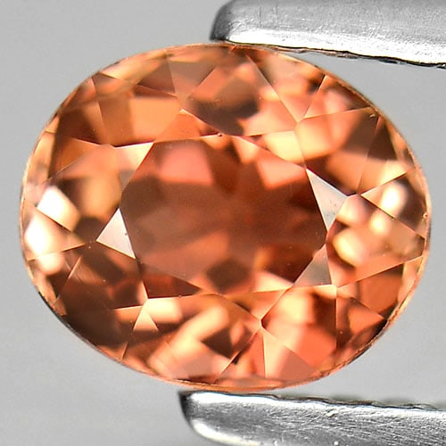 Pinkish Orange Tourmaline 1.13 Ct. VVS Oval 6.8 x 5.7 Mm. Natural Gemstone Unheated From Nigeria (1 of 3)