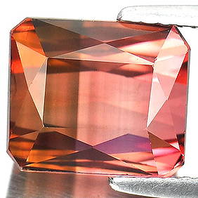 Natural Bi Color Tourmaline 6.42 Ct. VVS Octagon Shape 10 x 8.6 Mm. Gemstone Unheated (1 of 3)