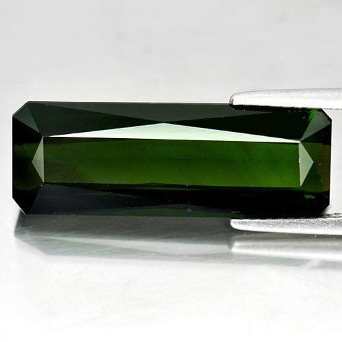 Green Tourmaline 10.31 Ct. VVS Octagon Shape 24 x 8.7 x 5 Mm. Natural Gemstone Unheated: Product ID: 807237035 / Product Name: Natural Tourmaline / Weight: 10.31 CT. / Size: 24 x 8.7 x 5 MM. / Shape: Octagon / Color: Green / Clarity:VVS / Luster: Good / Gems Origin: Nigeria / Treatment: U