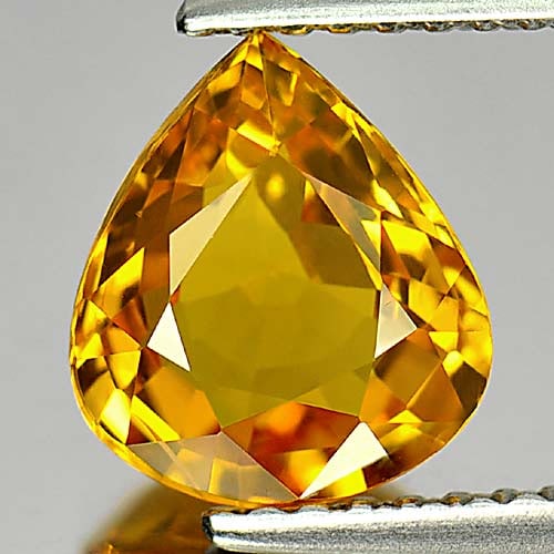 Natural Yellow Ceylon Sapphire 1.99 Ct. VVS Pear Shape 8.5 x 7.5 Mm. Gemstone From Sri Lanka (1 of 3)