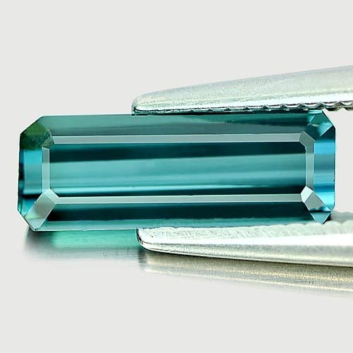 Natural Indicolite Tourmaline 1.07 Ct. VVS Octagon Shape 10.3 x 3.8 Mm. Unheated Gemstone From (1 of 3)
