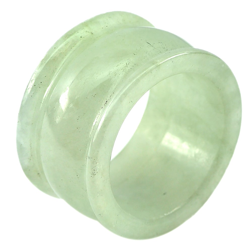 Natural Green Jade 45.37 Ct. Ring Round Size 10 Unheated Gemstone From Thailand: Product ID: 819812860 Product Name: Natural Jade Weight: 45.37 CT. Size: 25 x 19 x 15 MM. Shape: Ring Color: Green Clarity:Opaque Luster: Good Gems Origin: Thailand Treatment: Unheated Crystal Structu
