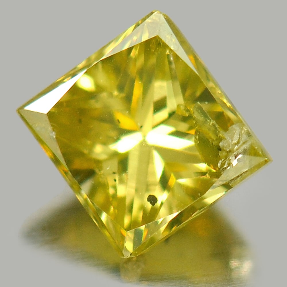Natural Yellow Loose Diamond 0.20 Ct. Square Princess Cut 3 x 3 Mm. From Belgium: Product ID: 802103774 Product Name: Natural Enhanced Diamond Weight: 0.20 CT. Size: 3 x 3 x 2.2 MM. Shape: Square Princess Cut Color: Yellow Clarity:SI1 Luster: Good Gems Origin: Belgium Treatment: Tr