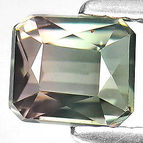 Bi Color Tourmaline 1.41 Ct. VVS Octagon Shape 6 x 5.3 Mm. Natural Unheated Gemstone From Nigeria (1 of 3)