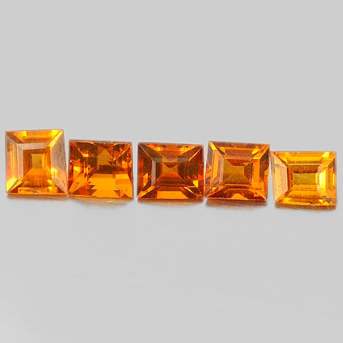Orange Spessartine Garnet 1.49 Ct. Baguette Shape 5 Pcs. Natural Unheated Gemstone From Nigeria: Product ID: 802923569 Product Name: Natural Spessartine Weight: 1.49 CT. Size: 4 x 3.6 x 3.4 MM. Shape: Baguette Color: Orange Clarity:SI Luster: Good Gems Origin: Nigeria Treatment: Unheated Crystal 