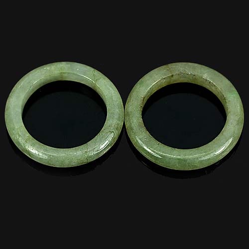 White Green Jade 19.34 Ct. 2 Pcs. Rings Round Shape Natural Unheated Gemstone From Thailand: Product ID: 819809972 Product Name: Natural Jade Weight: 19.34 CT. Size: 21 x 21 MM. Shape: Round Color: White Green Clarity:Opaque Luster: Good Gems Origin: Thailand Treatment: Unheated Crystal Struc