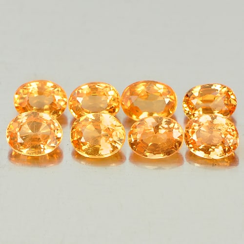Natural Orange Spessartine Garnet 2.09 Ct. 8 Pcs. Oval Shape 3.7 x 2.9 Mm. Unheated Gemstone From: Product ID: 802935195 Product Name: Natural Spessartine Weight: 2.09 CT. Size: 3.7 x 2.9 x 2 MM. Shape: Oval Color: Orange Clarity:VSI Luster: Good Gems Origin: Namibia Treatment: Unheated Crystal Str