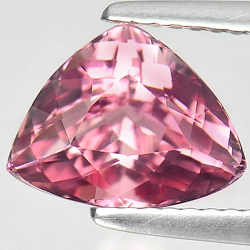Natural Pink Tourmaline 2.69 Ct. VVS Trilliant Shape 10 x 7.8 Mm. Unheated Gemstone From Nigeria (1 of 3)