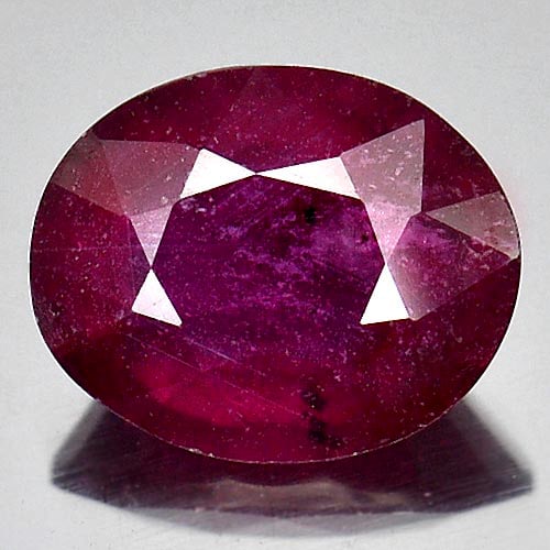 Purplish Red Ruby 2.81 Ct. Oval Shape 9.4 x 7.7 Mm. Natural Gemstone From Madagascar (1 of 3)
