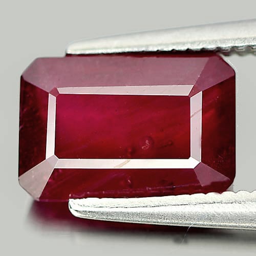 Natural Blood Red Ruby 2.47 Ct. Octagon Shape 8.7 x 6 Mm. Gemstone From Madagascar (1 of 3)